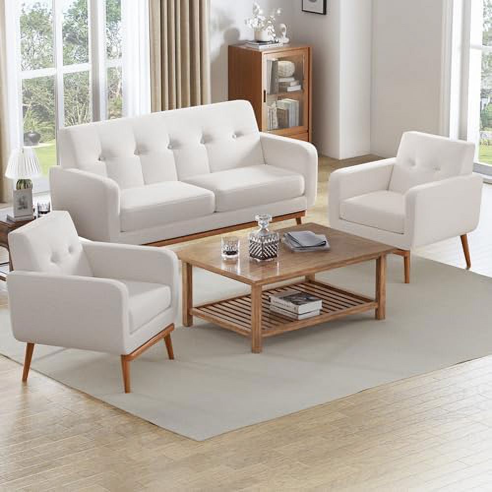 Fabric Accent Chair Button Tufted Upholstered Arm Chair F819182
