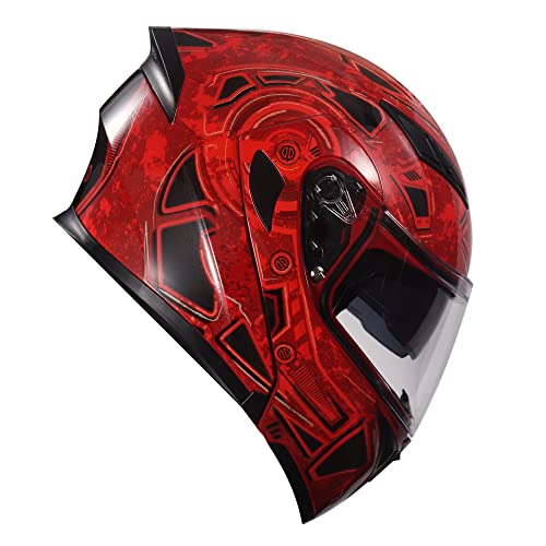 Motorcycle Dual Visor Flip up Modular Full Face Helmet W168