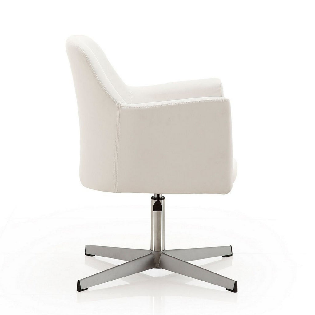 White Faux Leather Accent Chair (Set of 2) B198213