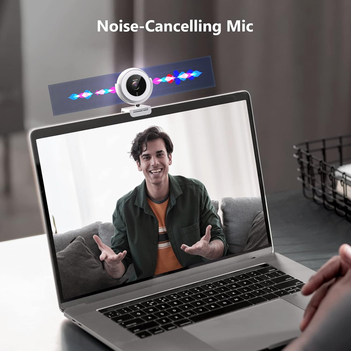 White 1080P Webcam with Remote Control V879208