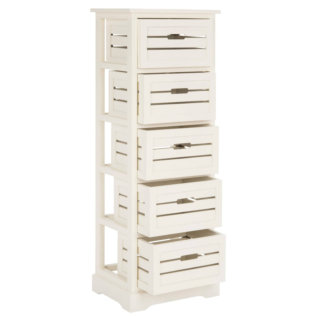 Cream 5-Drawer Cabinet D45173