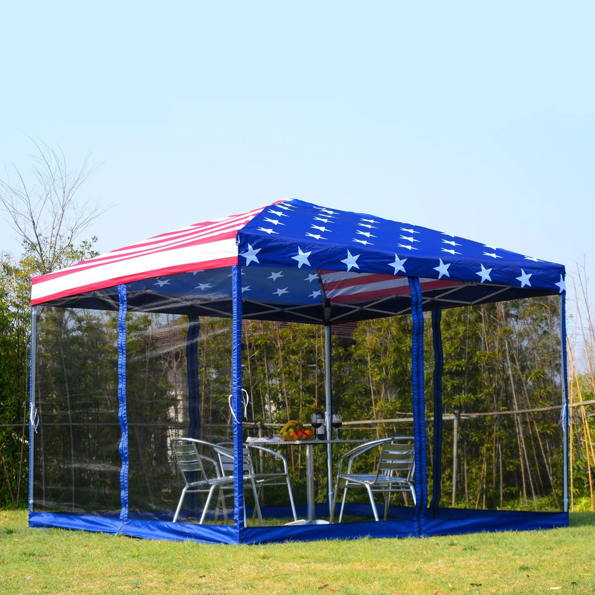 10 x 10 Pop-Up Canopy Tent with Mesh Walls W767803