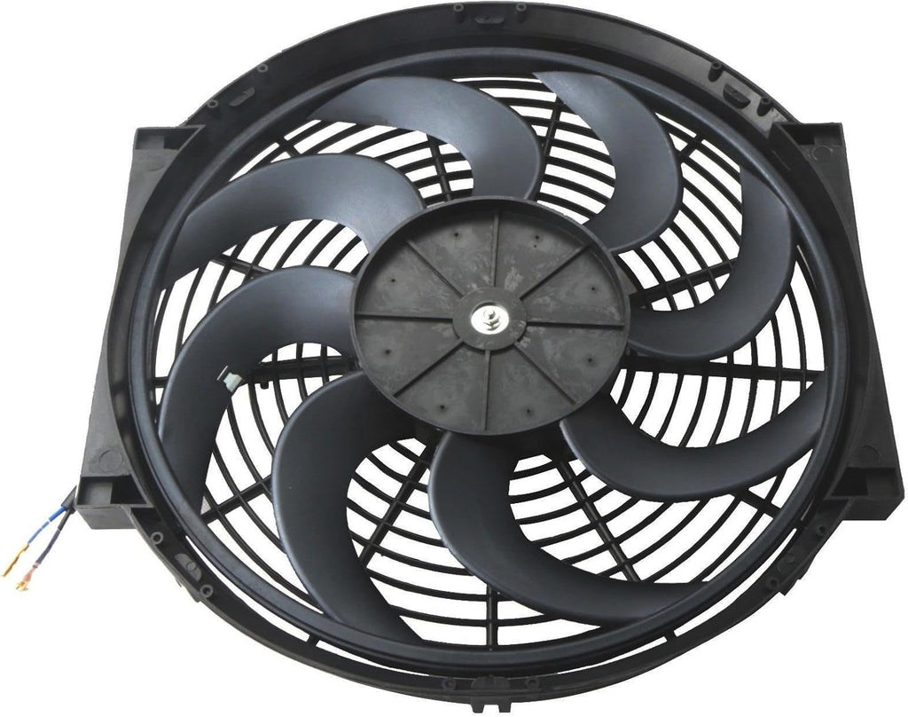 Black 12V Electric Radiator Fan Mounting Kit 14 Inch Set of 2 G4940