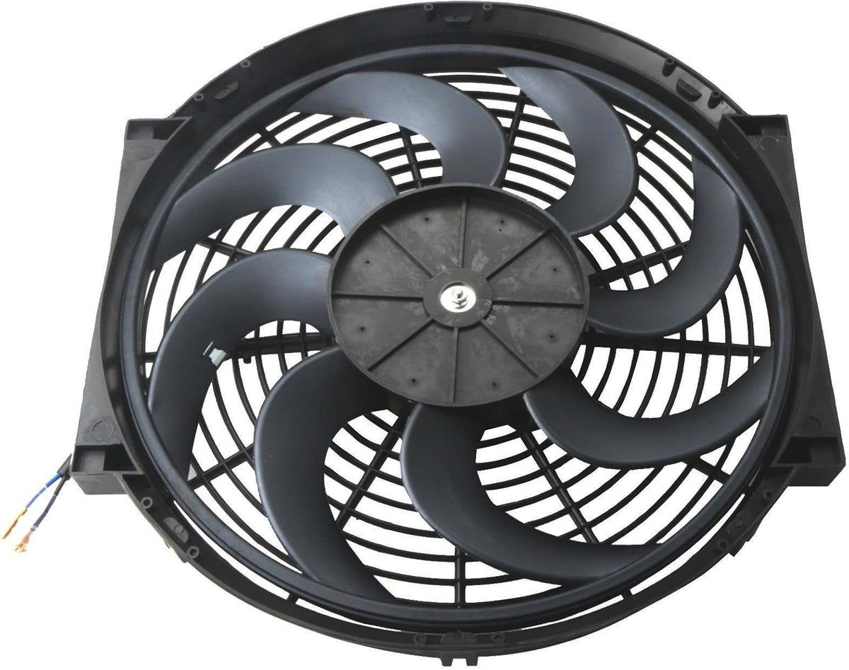 Black 12V Electric Radiator Fan Mounting Kit 14 Inch Set of 2 G4940