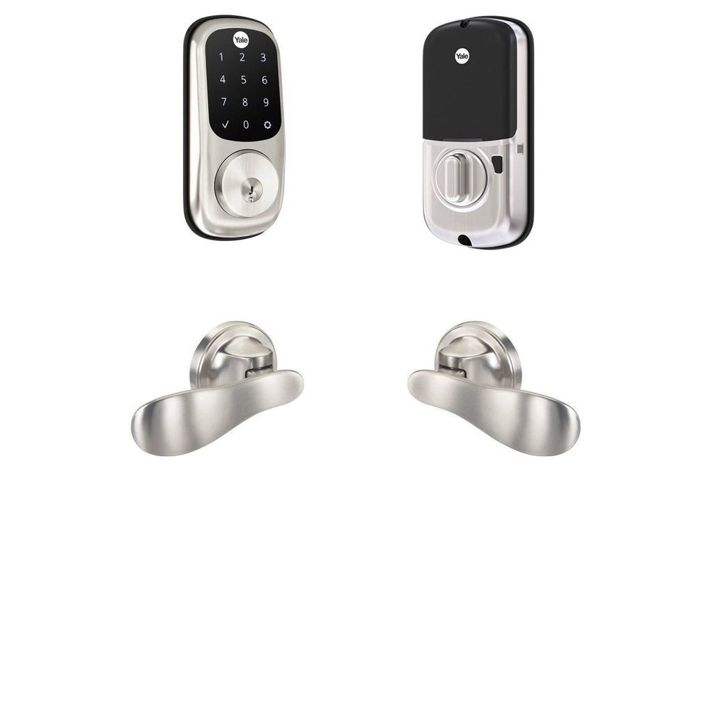 Z-Wave Plus Assure Lock Touchscreen Deadbolt with Passage Navis Paddles M904