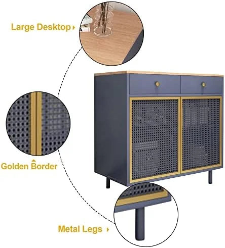 Modern Buffet Sideboard Cabinet with 2 Doors and 2 Drawers M419705