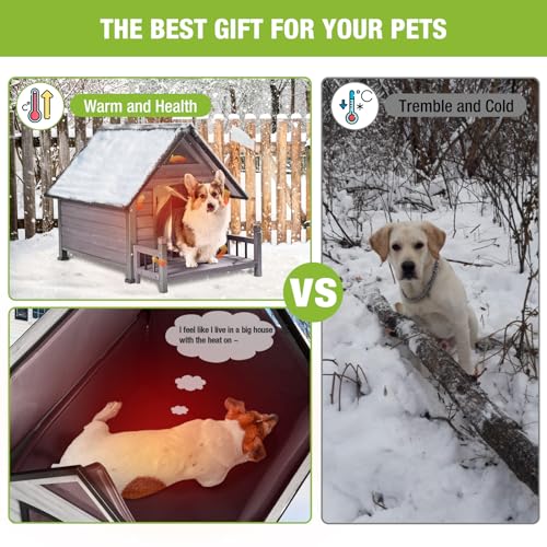 Insulated Dog Kennel with Metal Frame L64808