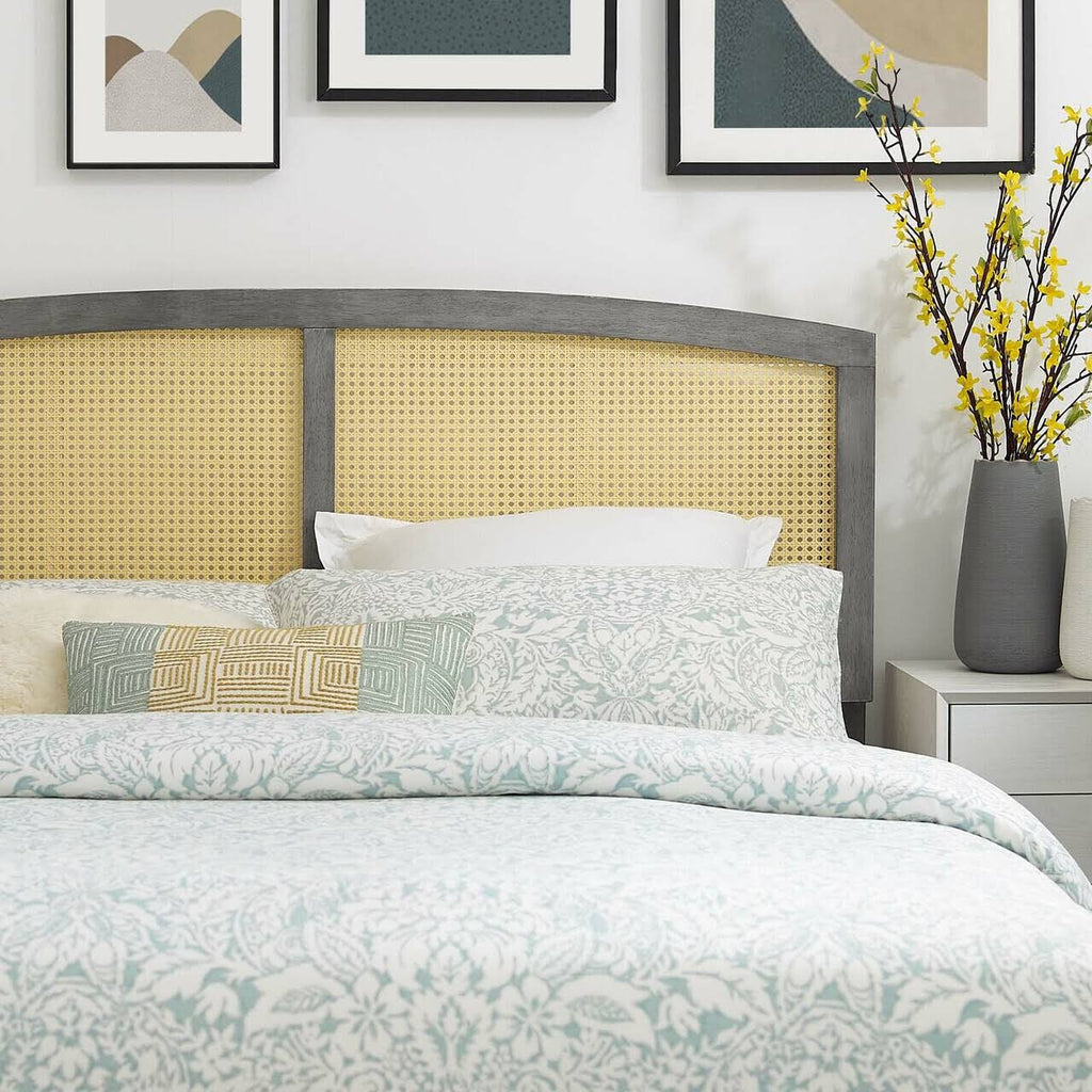 Walnut Cane King Headboard V33117