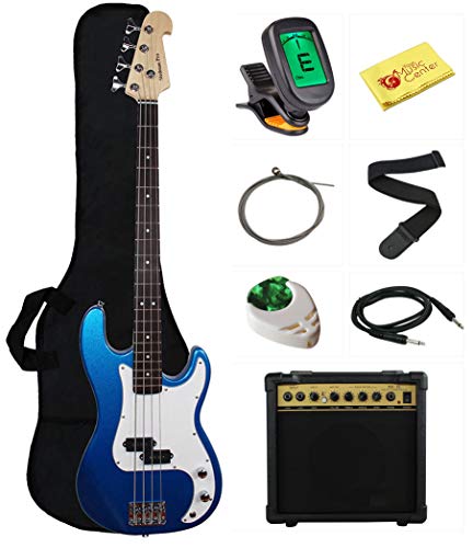 Sunburst Bass Guitar Bundle with 15-Watt Amp P385766