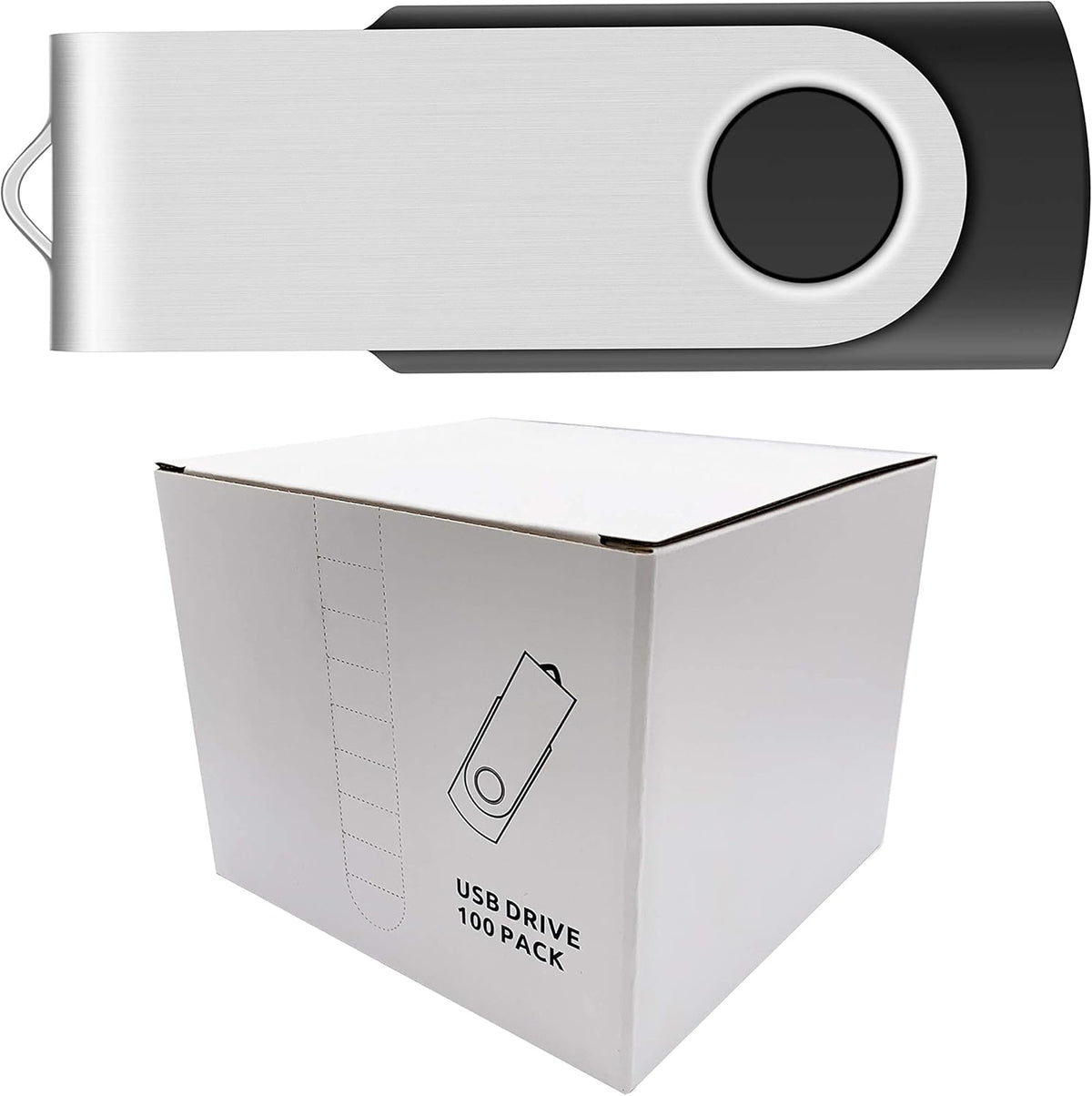 512MB USB 2.0 Flash Drives 100 Pack Black Z784389