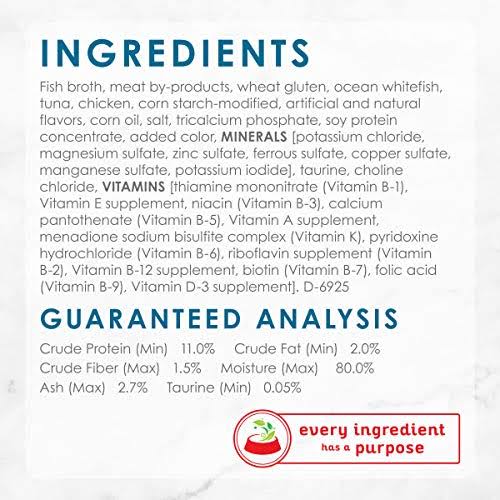 Grilled Gravy Canned Wet Cat Food, Ocean Whitefish & Tuna B10805