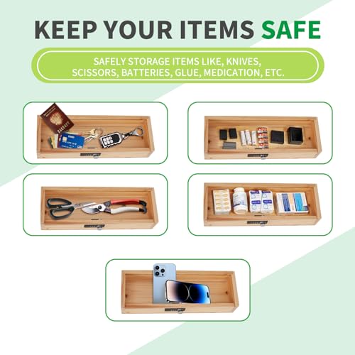 Wooden Knife Storage Box with Lock D500347
