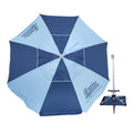 7 ft Fiberglass Beach Umbrella with Folding Anchor Base E664639