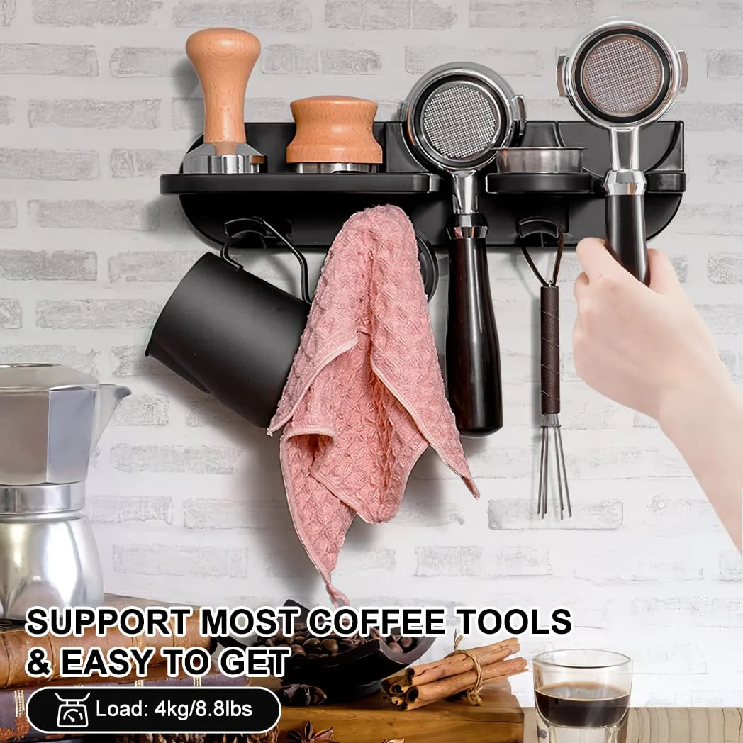 Wall Mounted Espresso Tamper Holder, Black 54mm K591