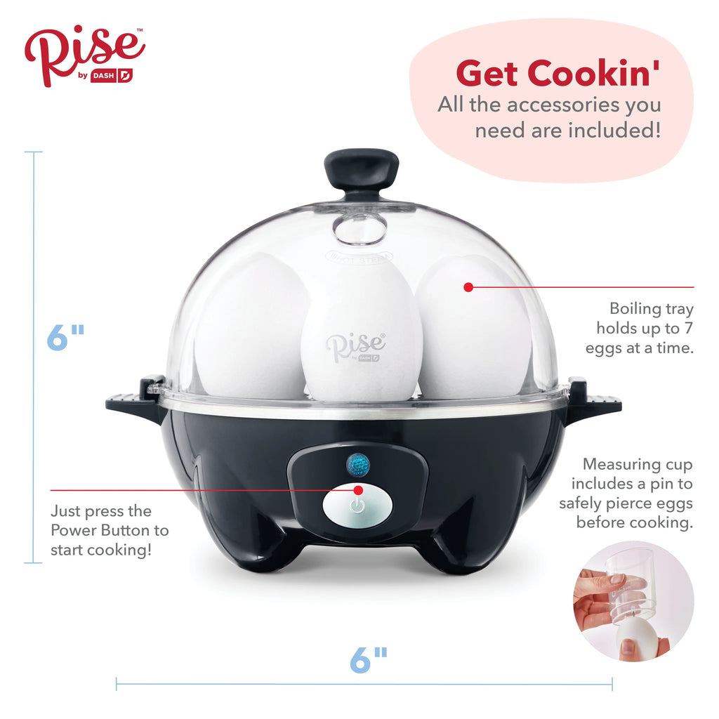 7 Egg Capacity Electric Egg Cooker Black D2094