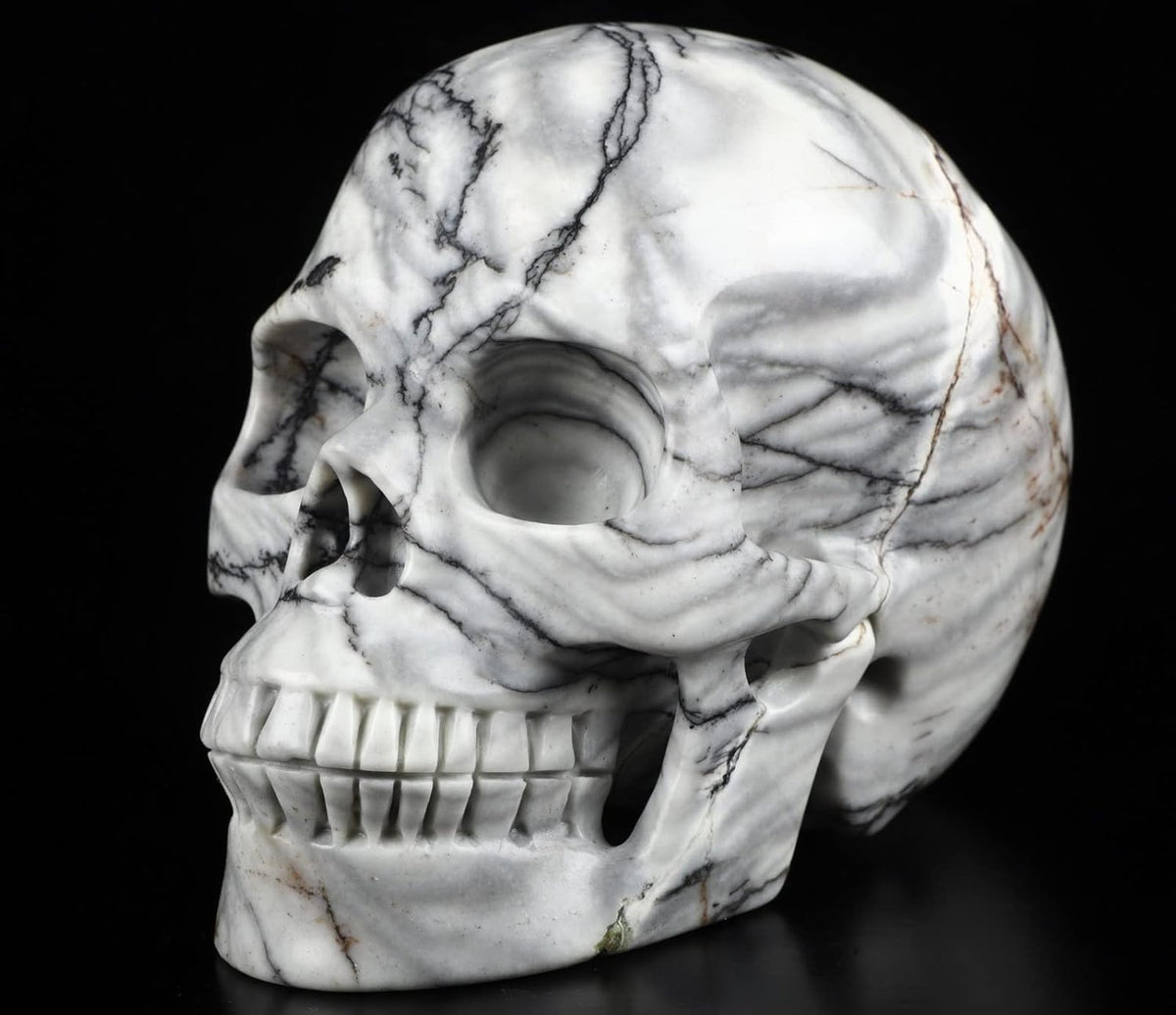Black Crystal Skull Gemstone Sculpture Q837859