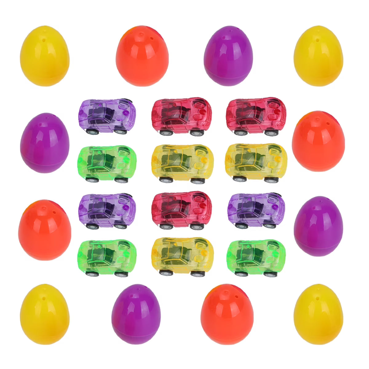 12 Set Easter Surprise Egg and Car Toy Educational Playthings Open Egg Toys W1916