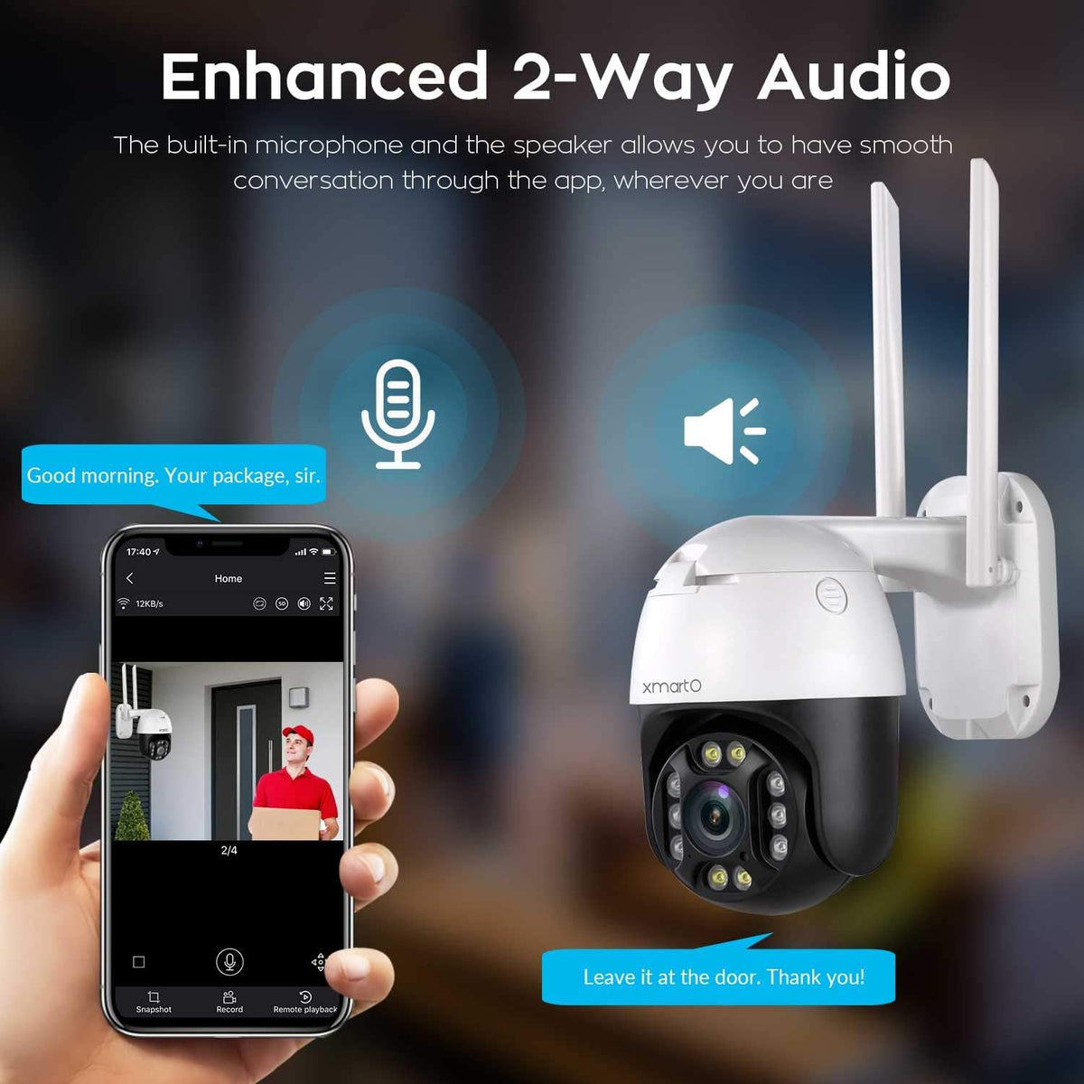 2K Auto-Track Rotation Wireless Security Camera A859946