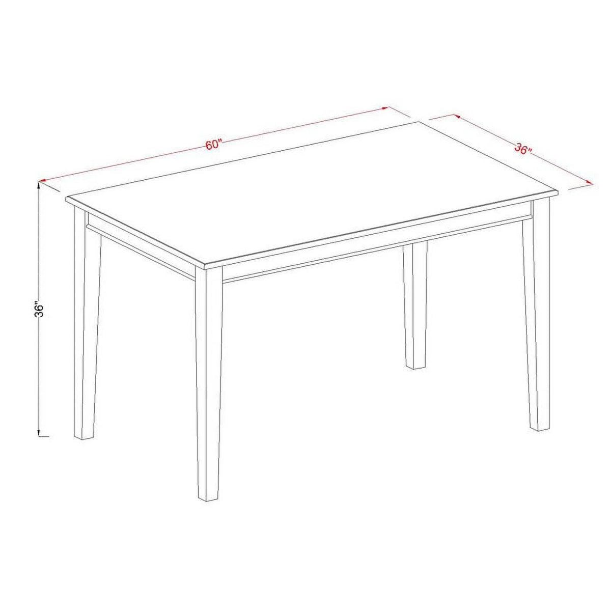 Modern Rectangular Wood Dining Table in Mahogany S692361