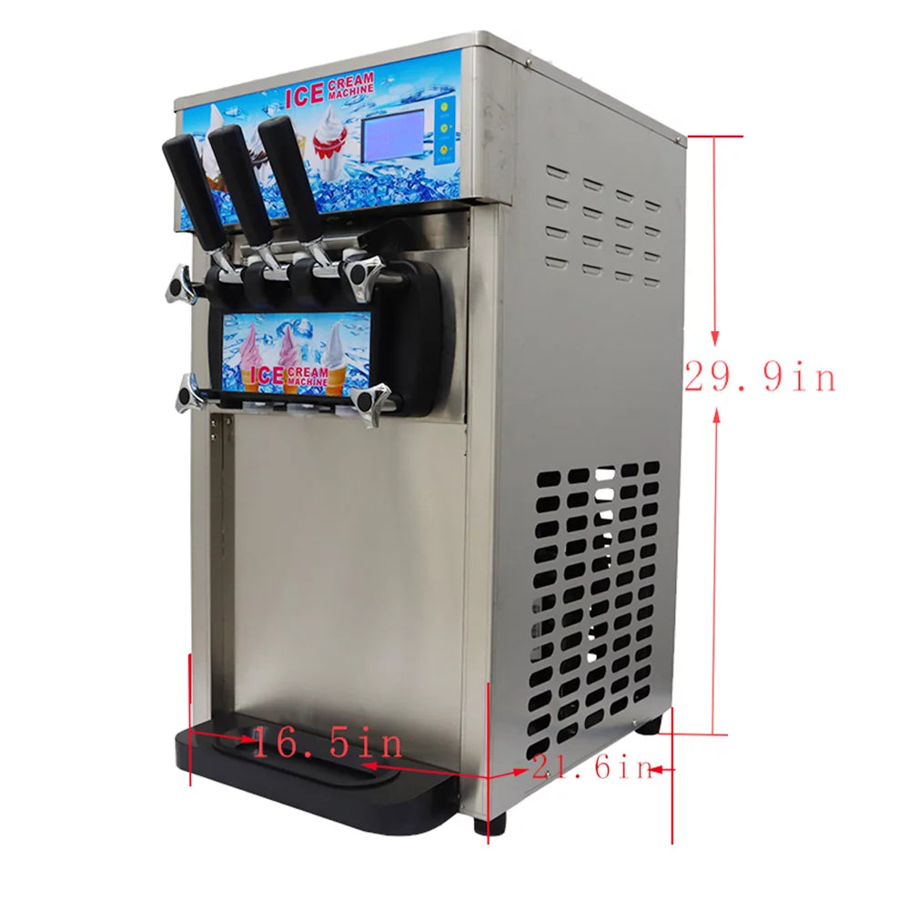 3 Flavor Soft Serve Ice Cream Machine 1400W E159365