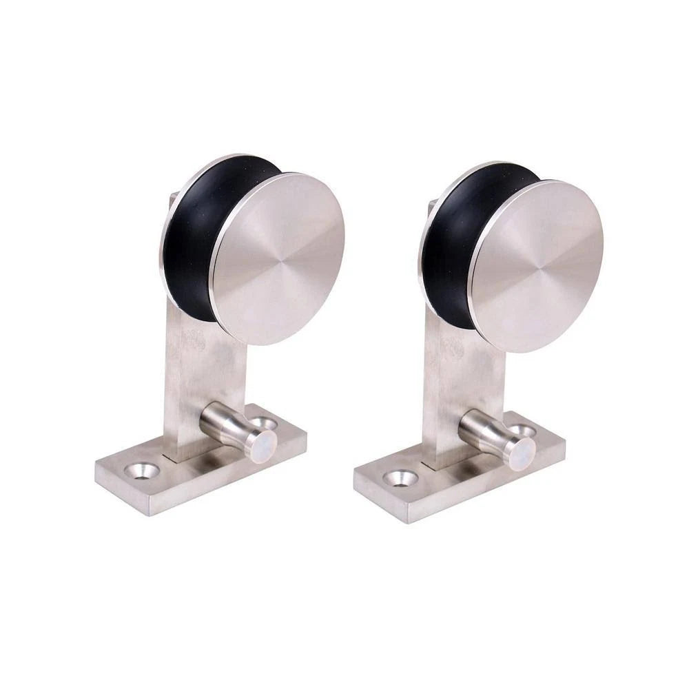 96 in. Stainless Steel Sliding Door Track and Hardware Set Z126