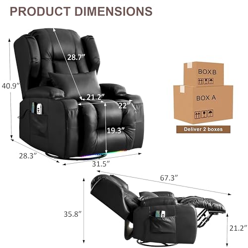 Brown Velvet Power Recliner Sofa with Massage & Heat G775249