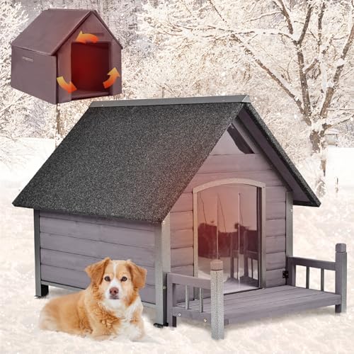 Insulated Dog Kennel with Metal Frame L64808