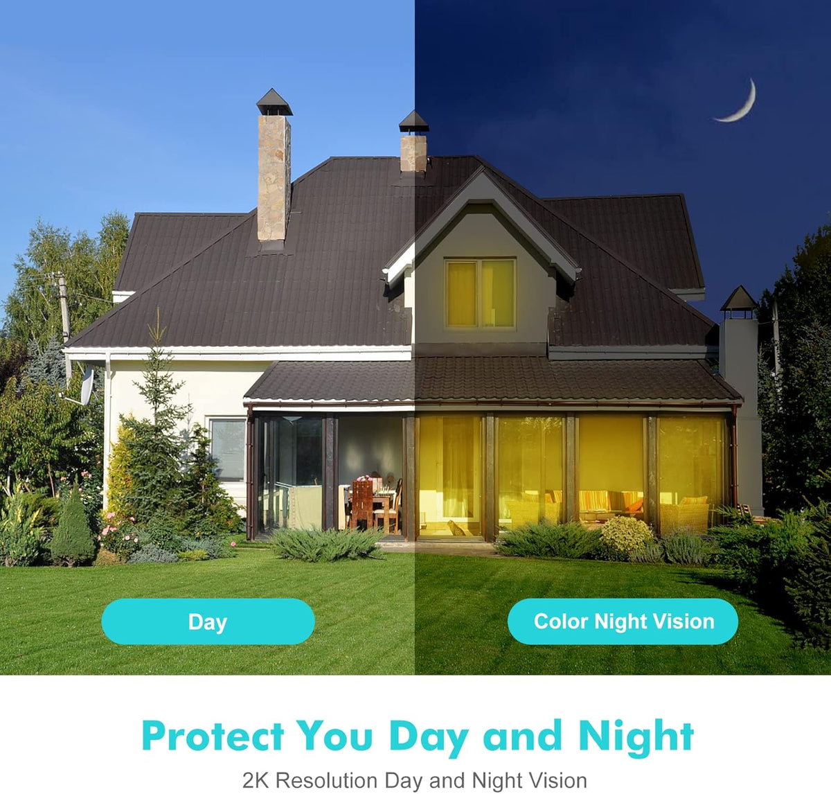 2K Solar Security Camera with Solar Panel R969