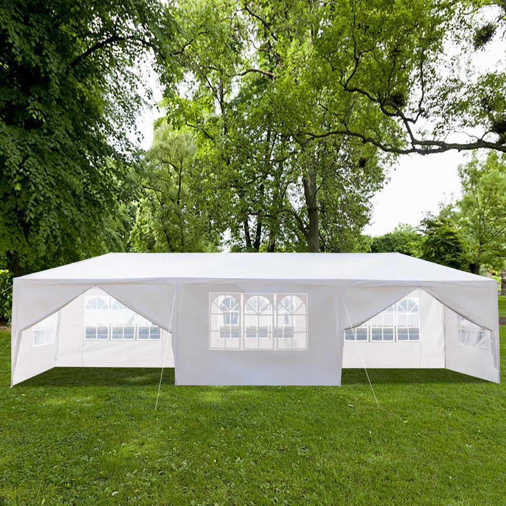 10'x30' White Outdoor Canopy Tent with 8 Side Walls I9600
