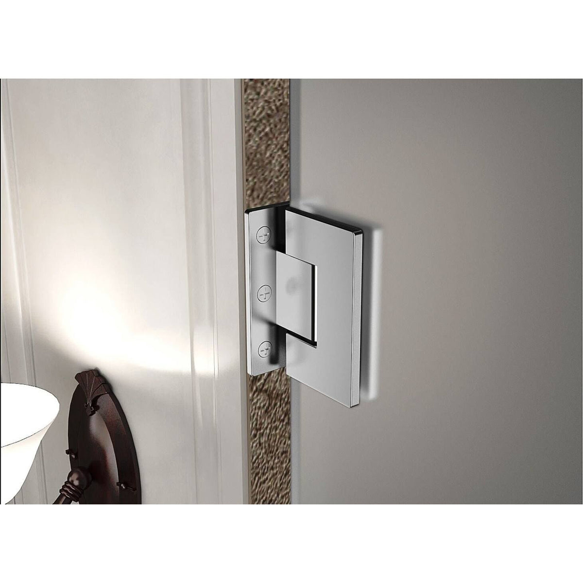 Bronze Frameless Hinged Shower Door G462