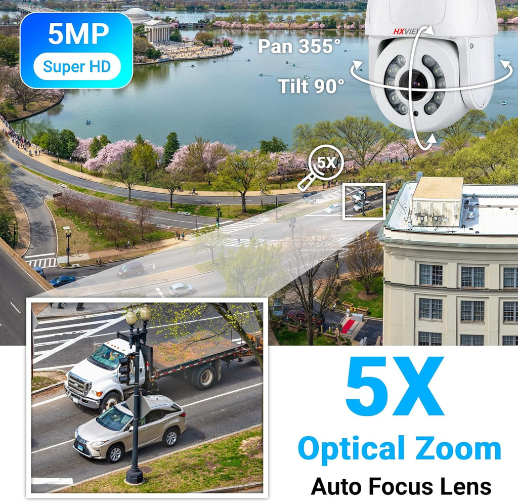 5MP WiFi Wireless Spotlight Camera with 5X Optical Zoom O63979