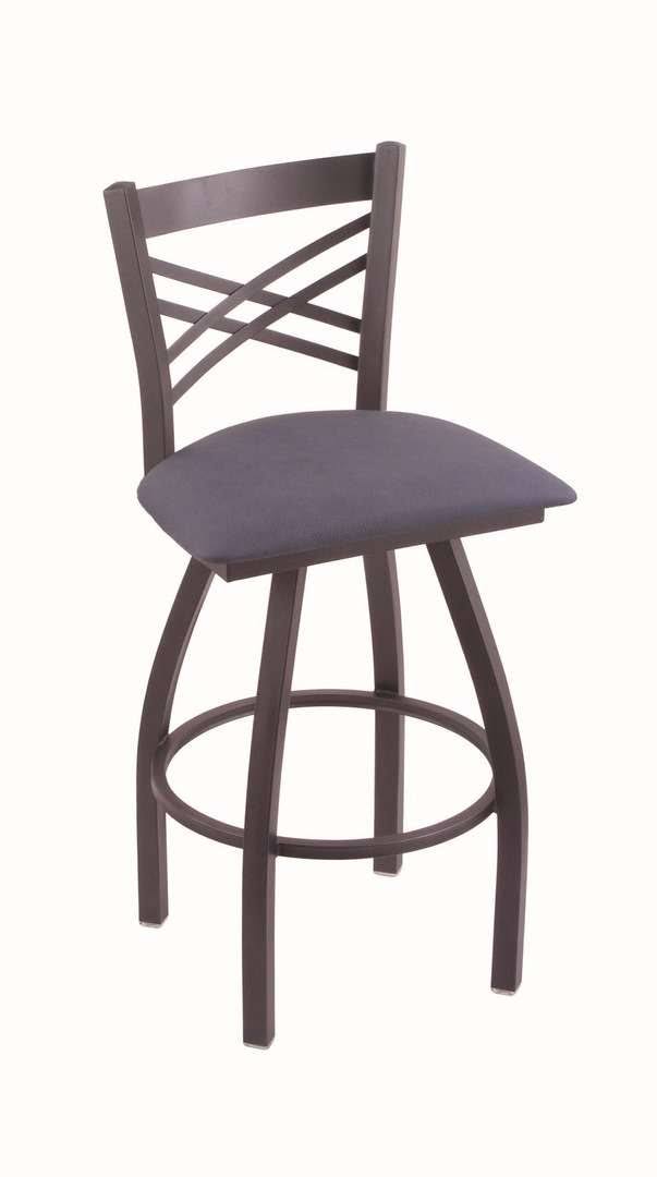 30x22 Swivel Bar Stool with Pewter Finish C64786