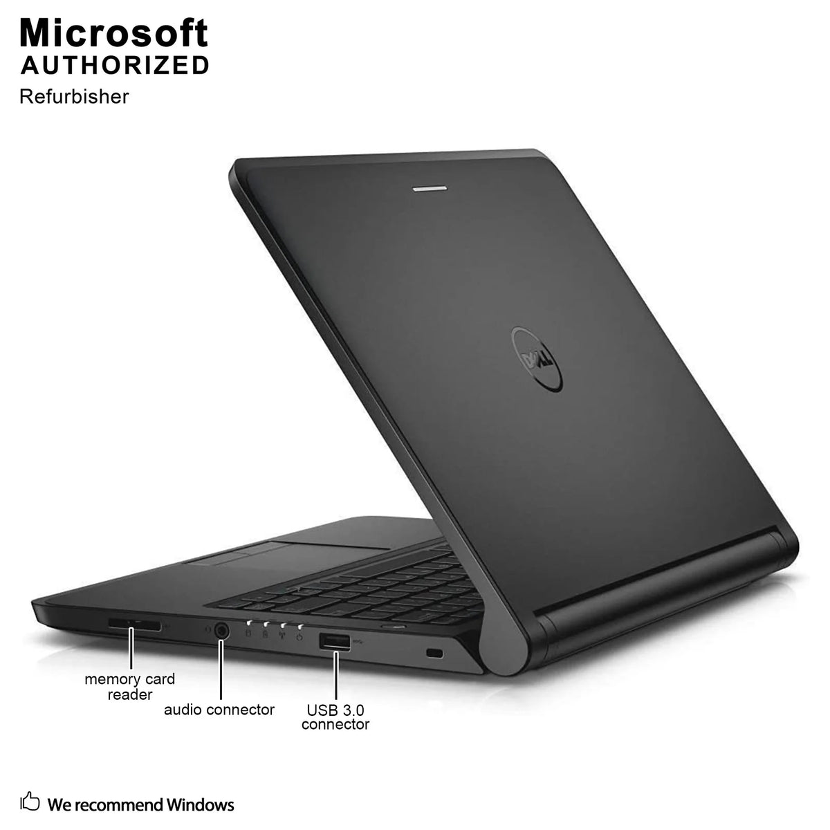 13.3 Business Laptop, Intel 1.6GHZ, 8G DDR3L, 128G SSD, Windows 10 Pro 64 (Reused) M639
