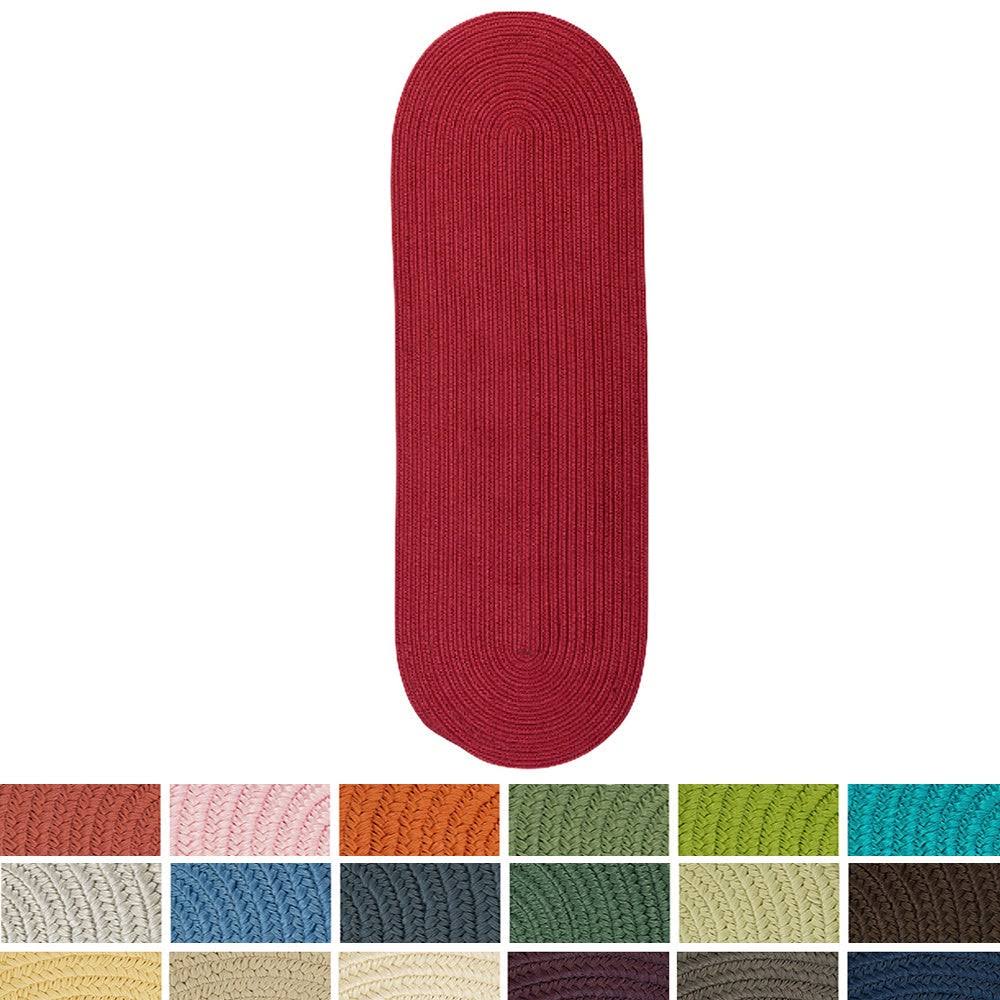 Gray Oval Reversible Braided Runner J89536