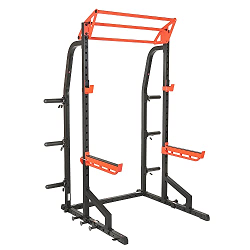 Half Rack Power Cage with J-Hooks and Pull Up Bar S1987