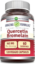 Quercetin 800mg with Bromelain 165mg 120 Veggie Capsules Supplement Q598618