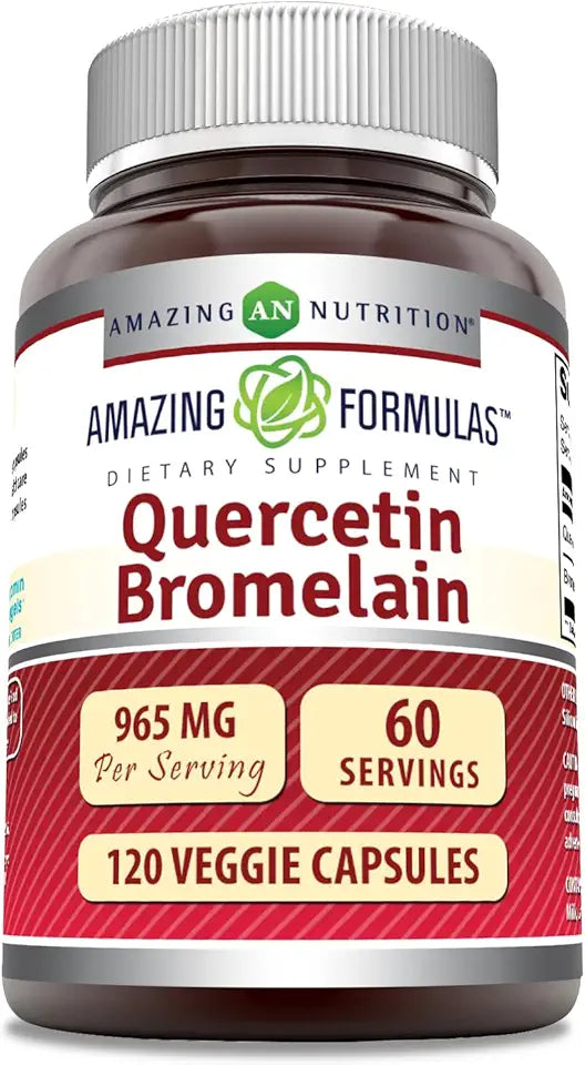 Quercetin 800mg with Bromelain 165mg 120 Veggie Capsules Supplement Q598618