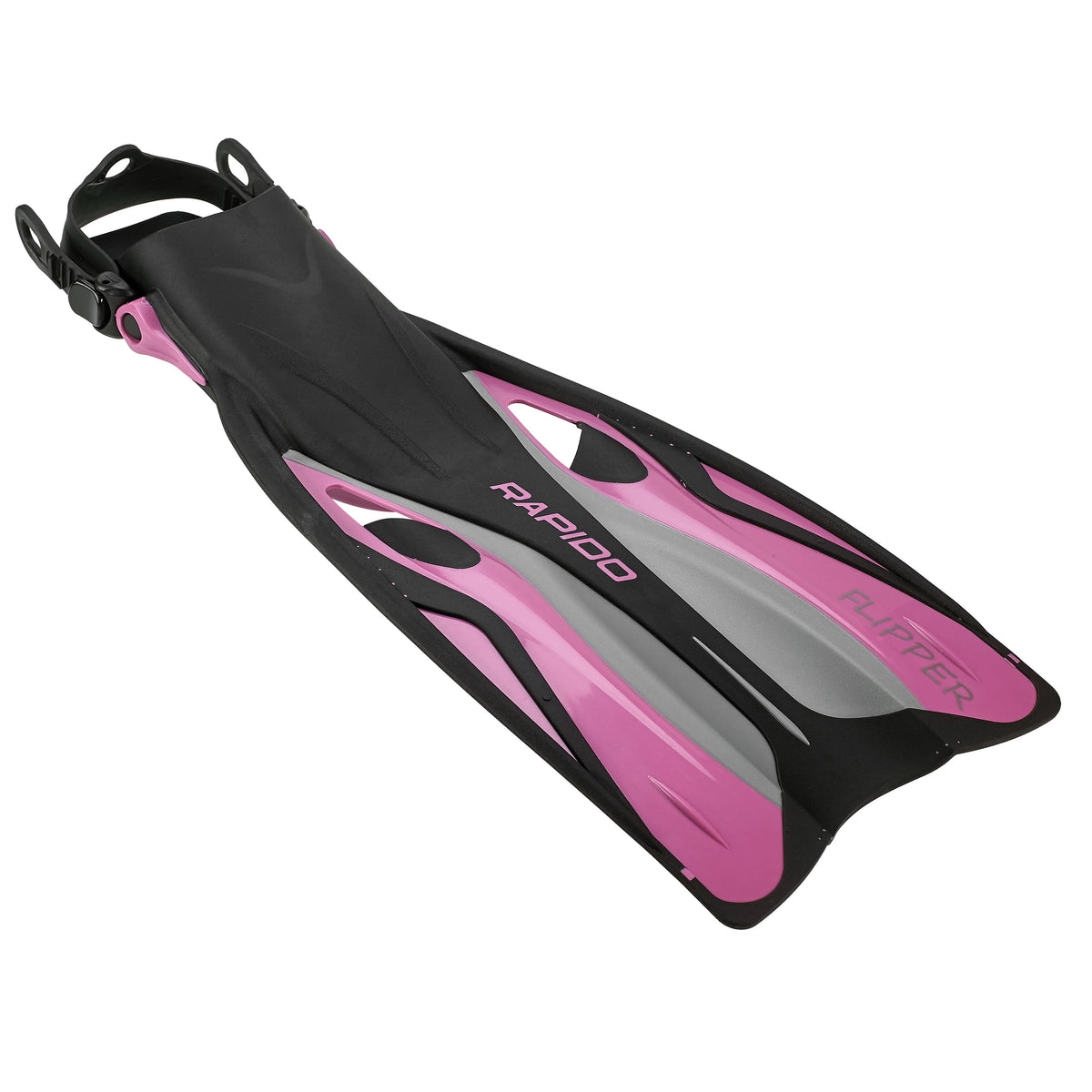 Snorkel Mask with Adjustable Flipper Fins and Dry Snorkel Set Travel Bag U638947