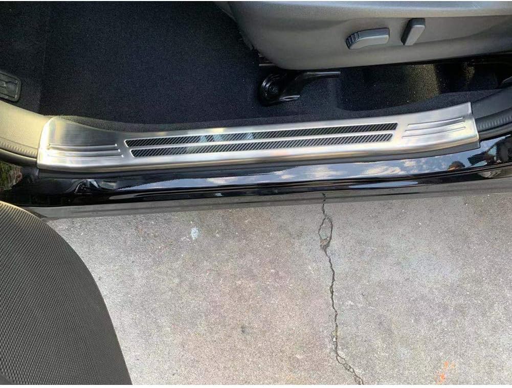 Silver Stainless Door Sill Scuff Plate Guard Cover Trims H859