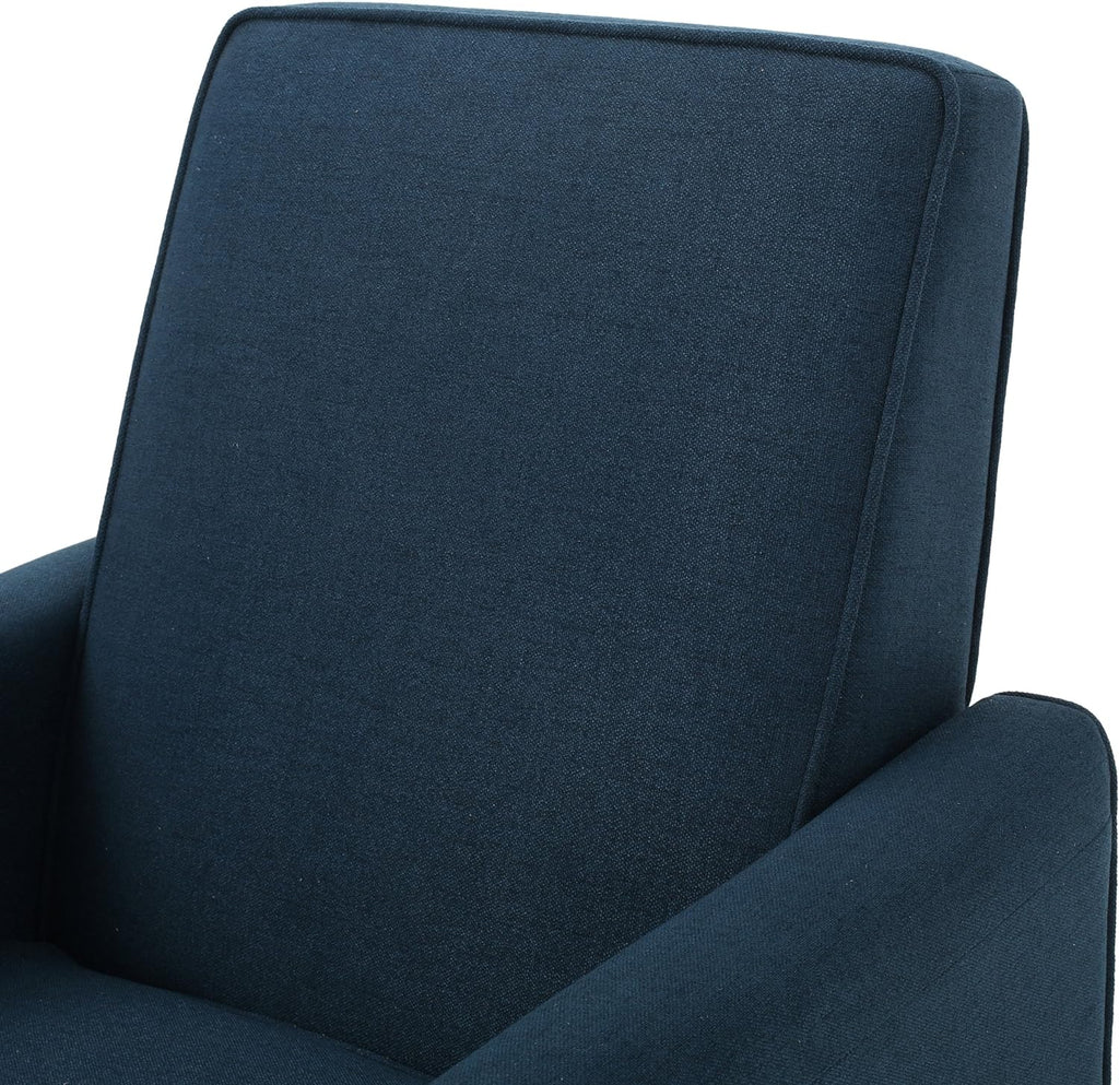 Dark Blue Fabric Recliner Club Chair E458