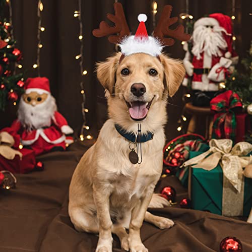 3 Pack Christmas Pet Headwear Brown Reindeer Antlers Headband H1999