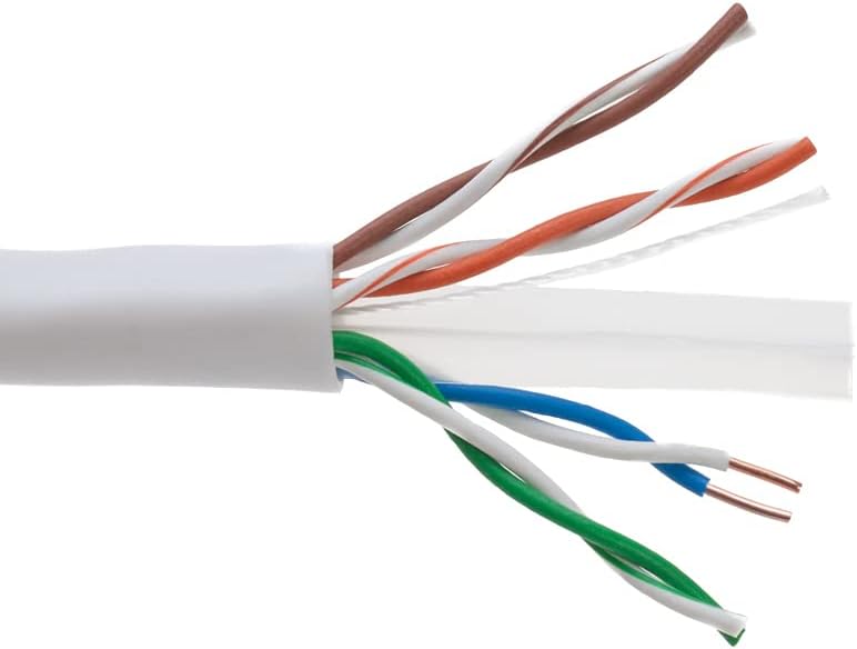 1000ft CAT6 UTP 23AWG RJ45 Ethernet Cable White Z327032