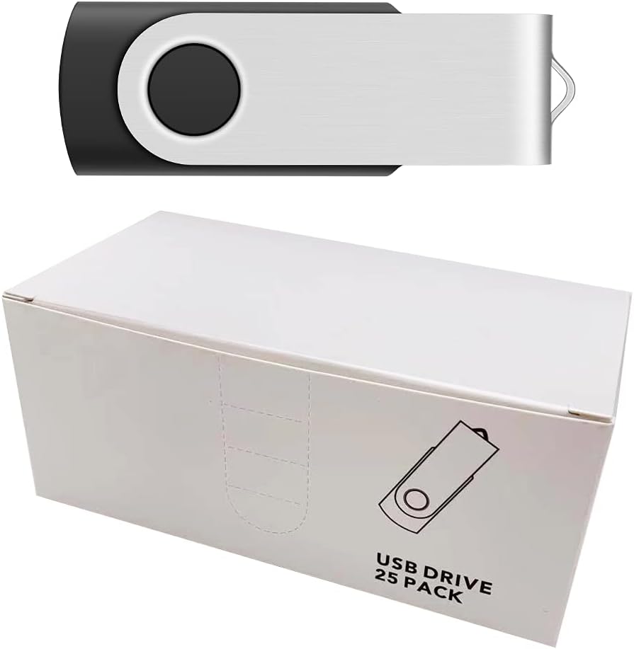 512MB USB 2.0 Flash Drives 100 Pack Black Z784389