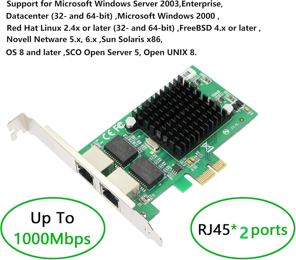 Dual Port Gigabit Ethernet PCI Express Network Card Pack of 2 S9559