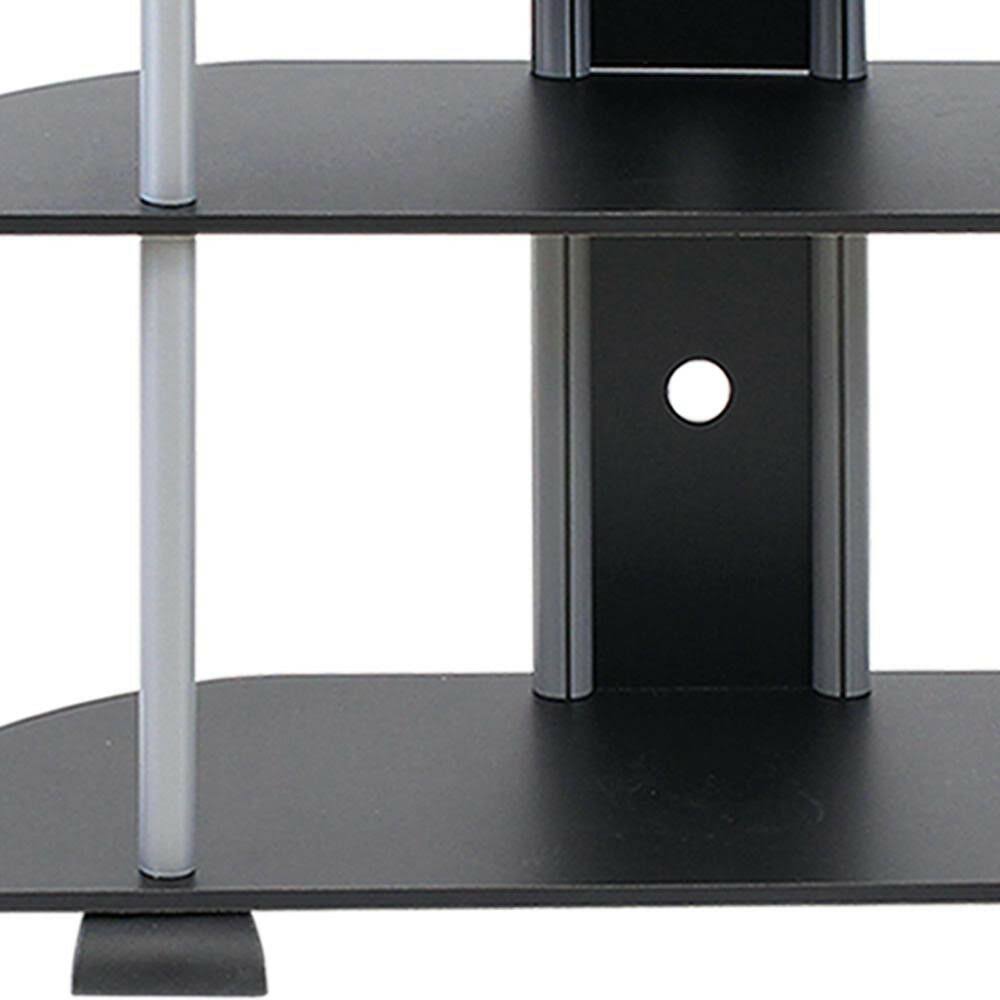 Black/Grey 3-Tier TV Entertainment Center V6778