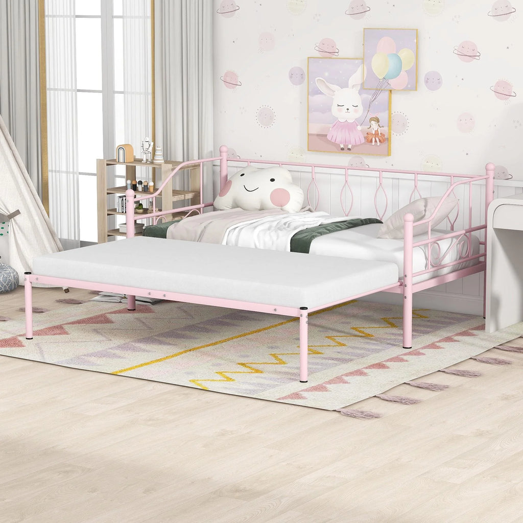 Twin Size Metal Daybed with Trundle B275