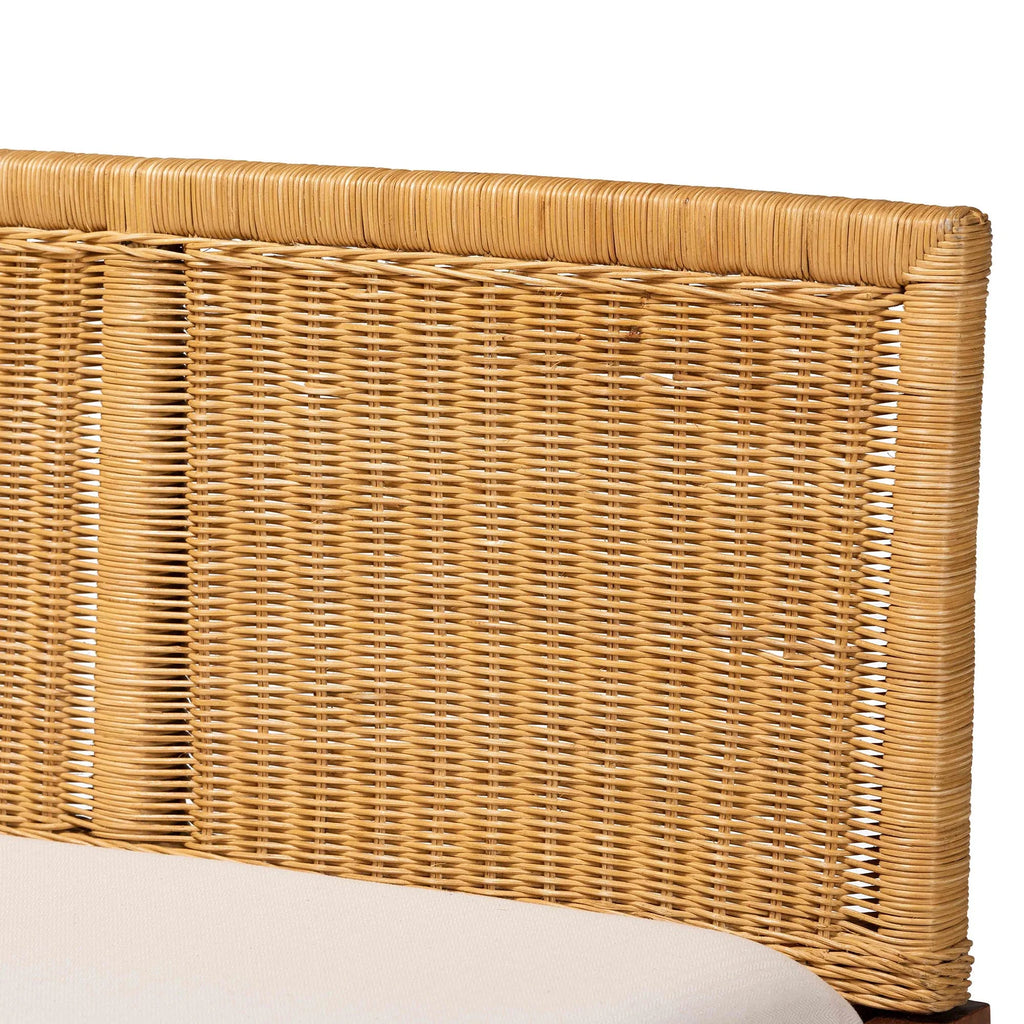 2-Piece Brown Boho Dining Banquette Set J34819