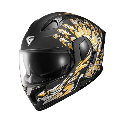 Motorcycle Dual Visor Flip up Modular Full Face Helmet W168