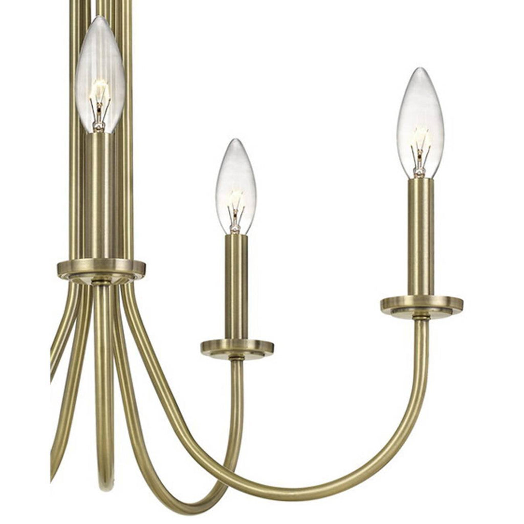 5-Light Metal Chandelier Antique Brass X83272