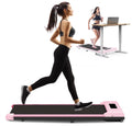 Portable Motorized Treadmill 6.25MPH 265 Lb Capacity Pink H25564